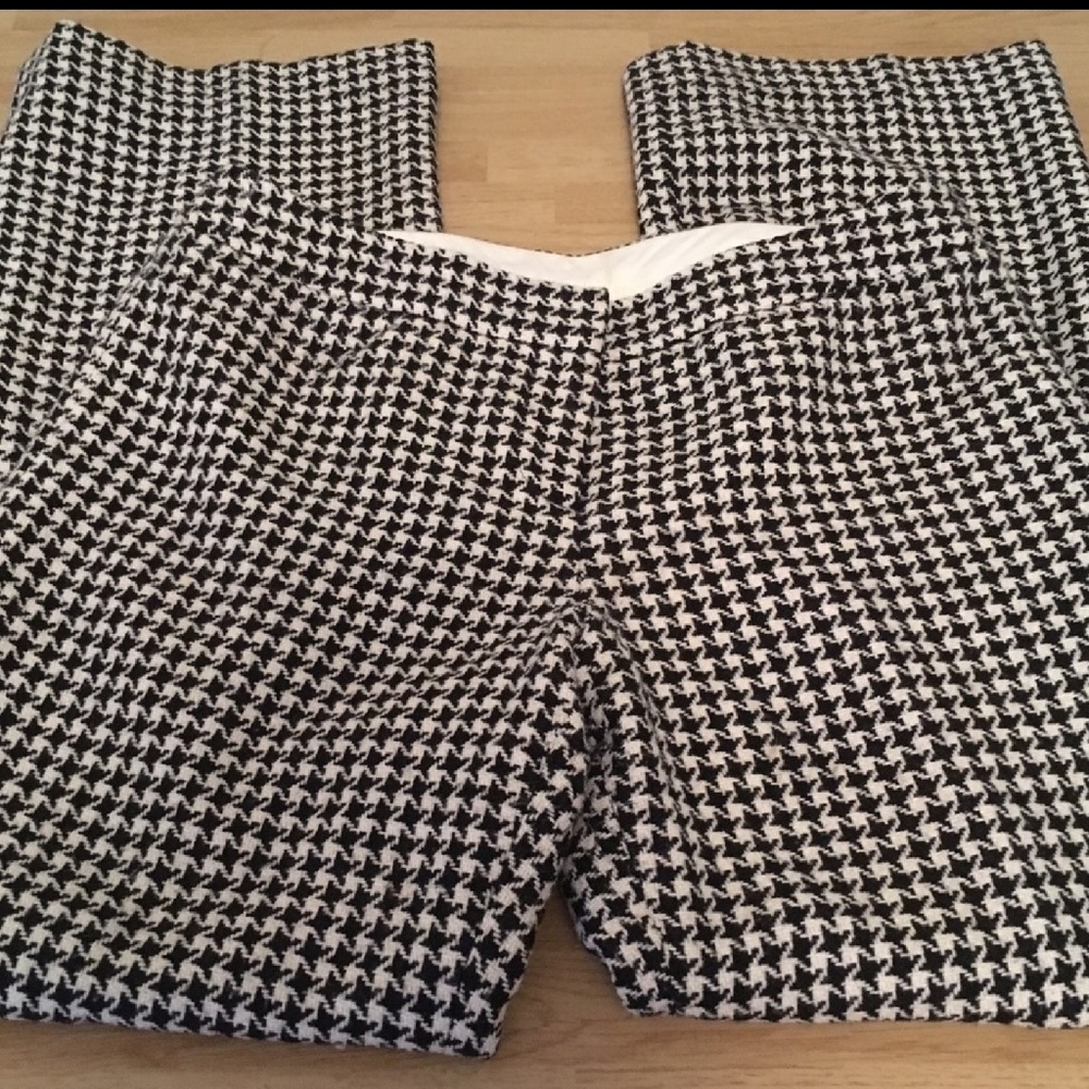 LOFT Houndstooth pants size 8